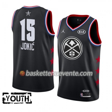 Maillot Basket Denver Nuggets Nikola Jokic 15 2019 All-Star Jordan Brand Noir Swingman - Enfant